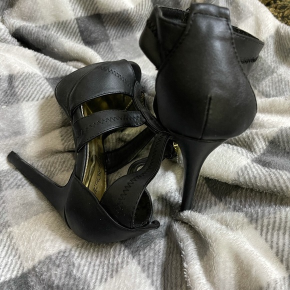 Sexy Black 6 inch peep toe high heels - Picture 5 of 8